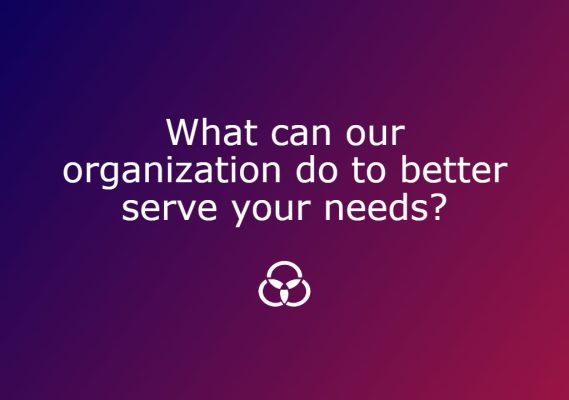 Sample topic: how can organization better serve needs
